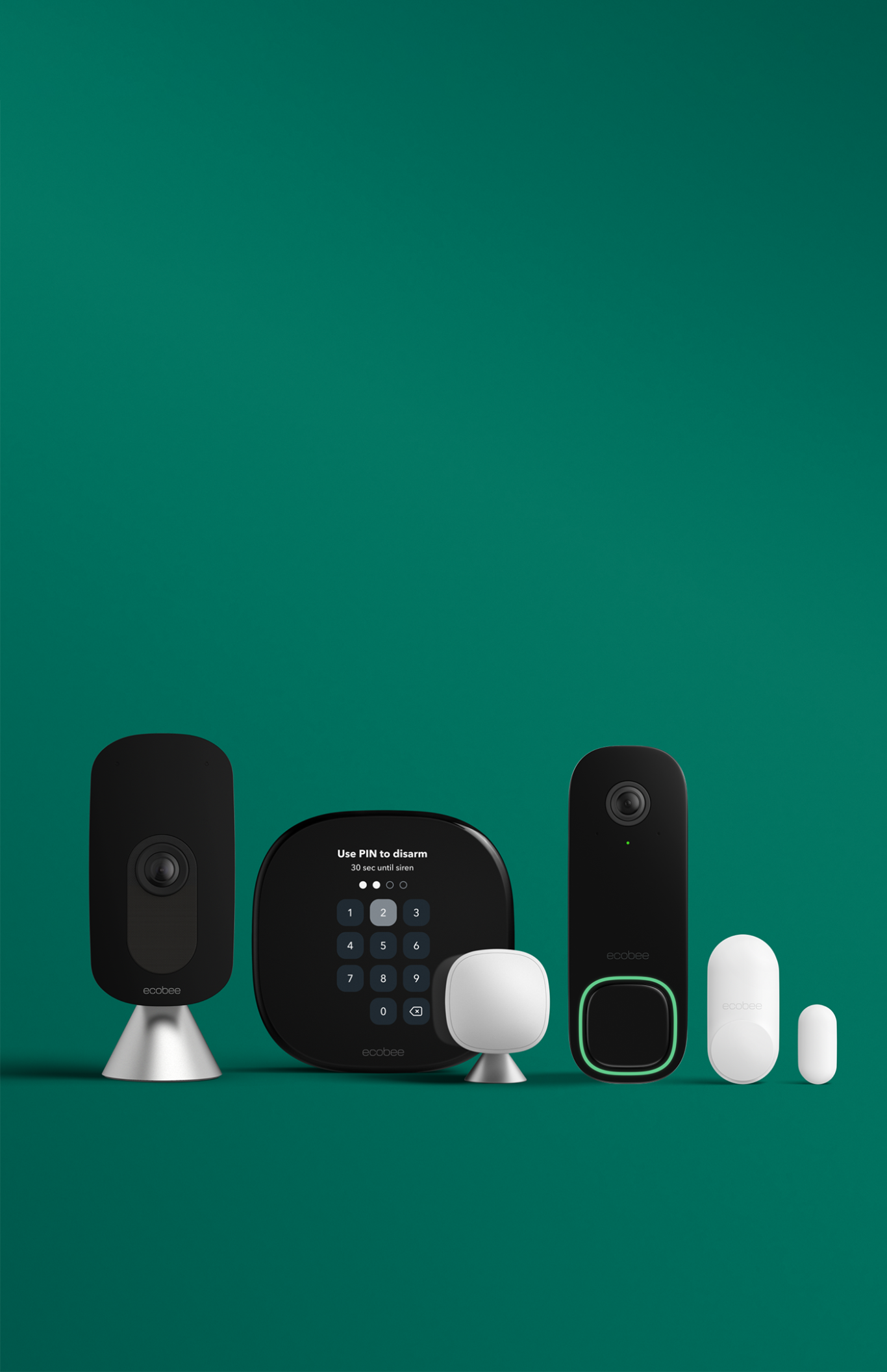 ecobee products on a green background