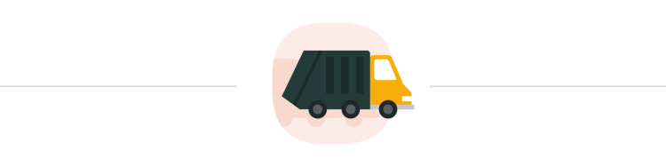 Illustration of a garbage truck