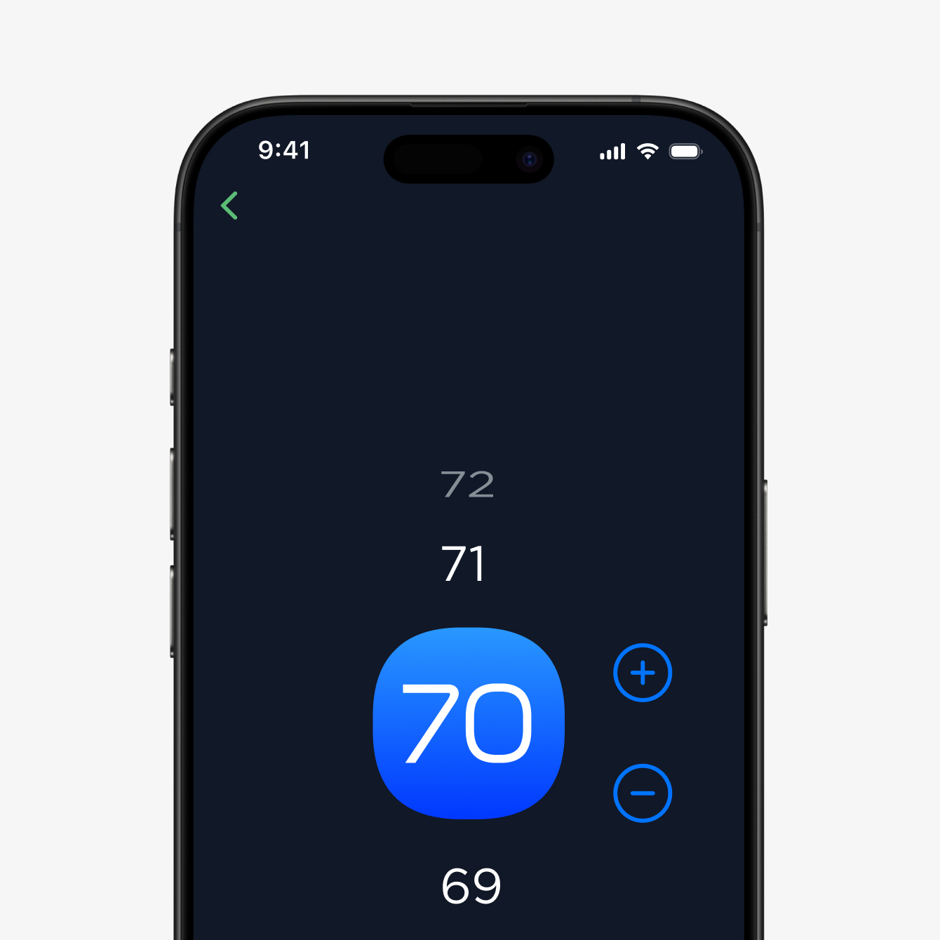 A phone screen shows the temperature controls in the ecobee app