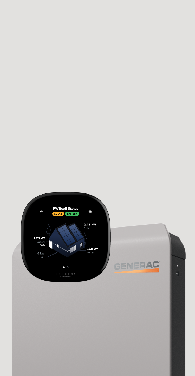 ecobee thermostat and generac pwrcell 2