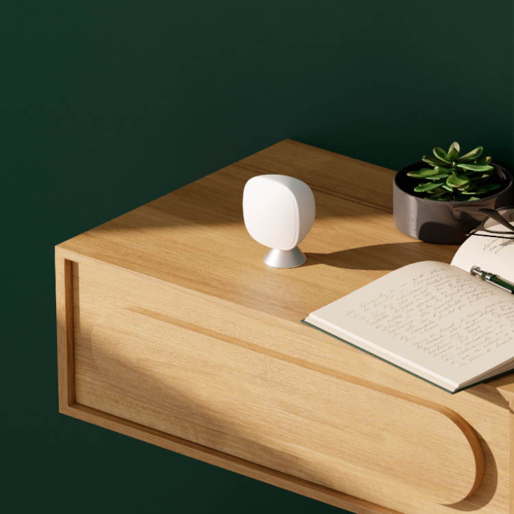 ecobee smartsensor on a bedside table