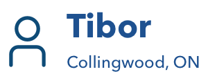 person icon representing reviewer Tibor, from Collingwood ON