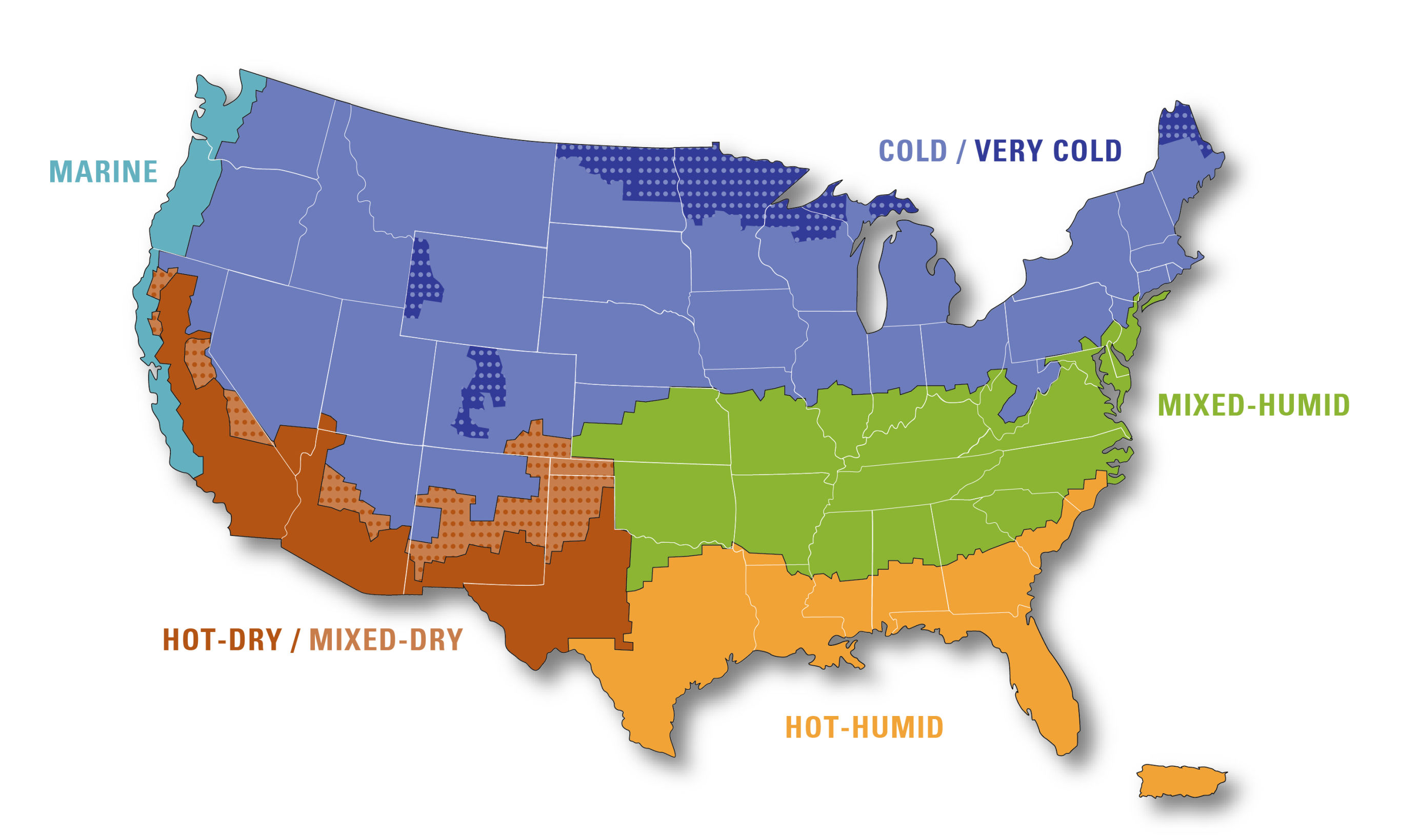Особенности климата сша. Климатическая карта США. Климатические пояса США карта. Климатические зоны США карта. Климатическая карта США со Штатами.