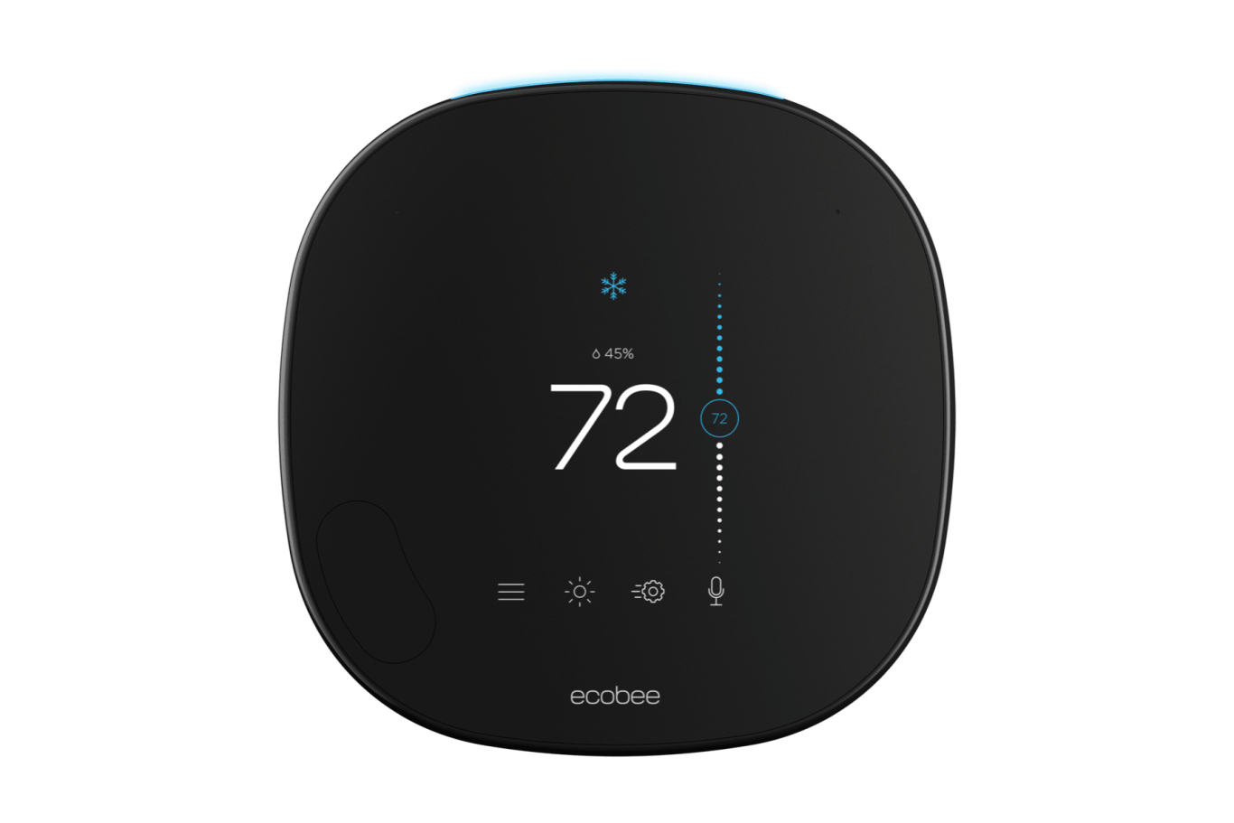 smart thermostat sleek front view