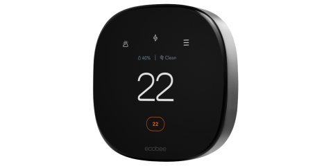 smart thermostat side view