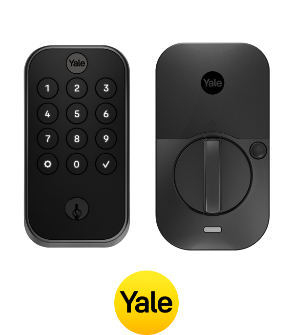 Yale smart lock with the Yale logo