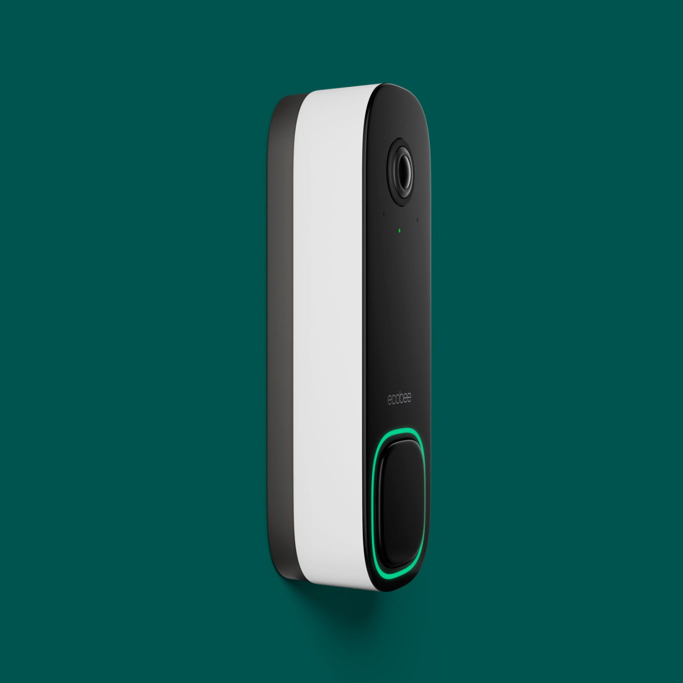 ecobee Smart Doorbell Camera on the edge of a door frame