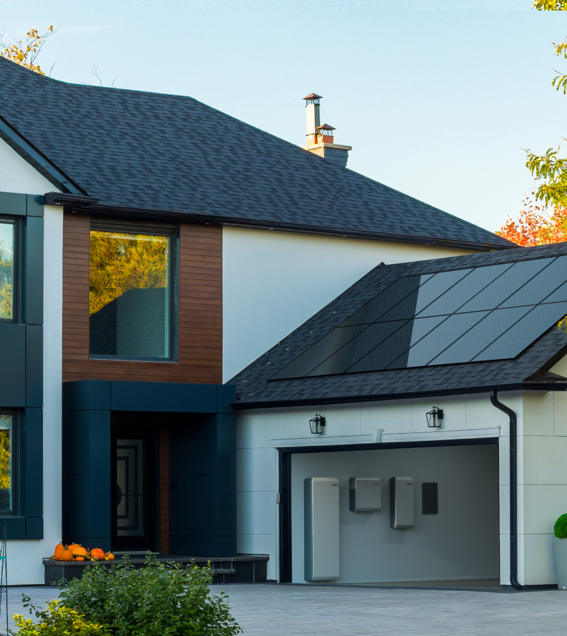 exterior of a house with ecobee and generac products visible