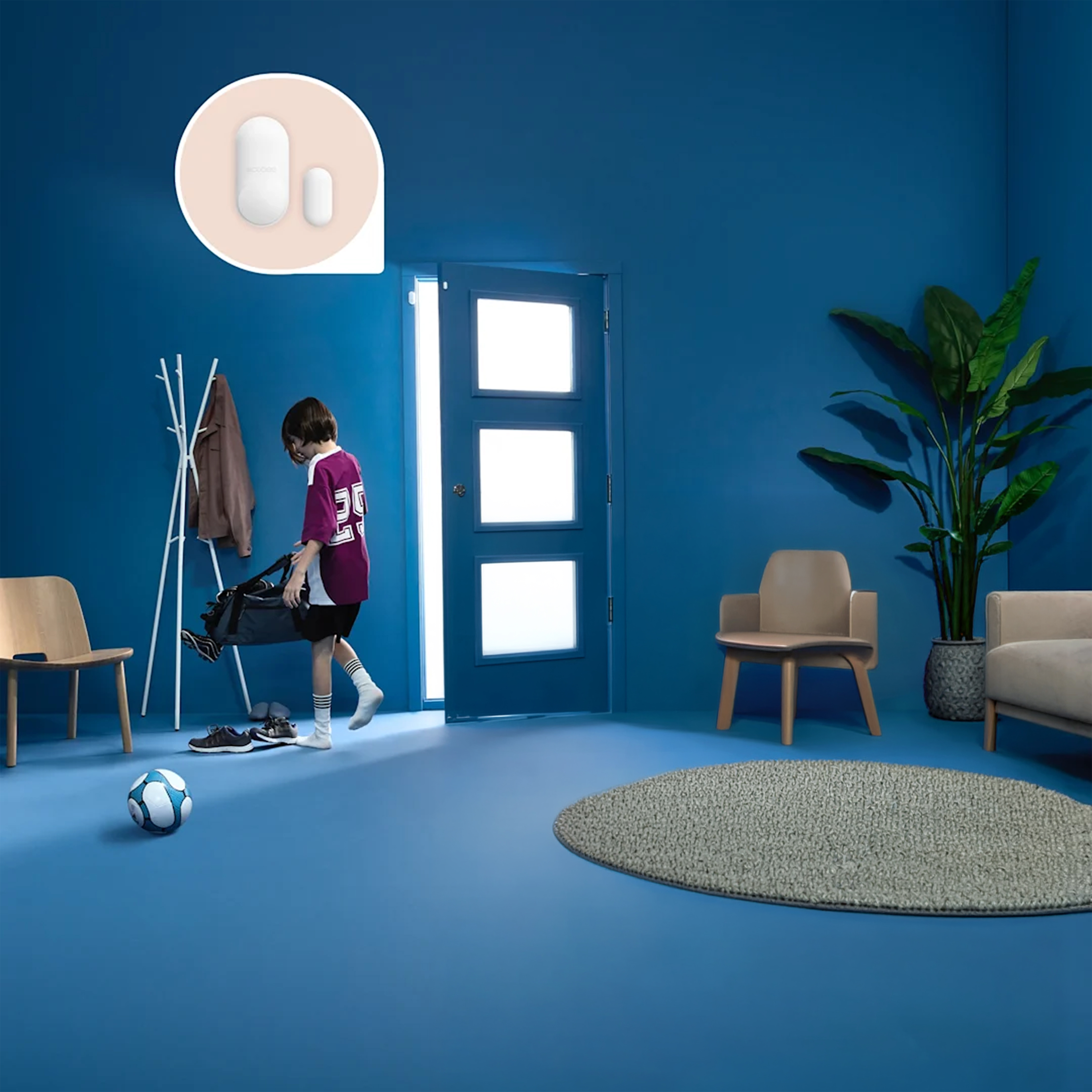 Notification d’alerte d’entrée provenant du capteur de contact dans l’application