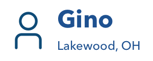 person icon representing reviewer Gino, from Lakewood OH