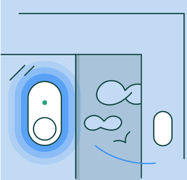 illustration of ecobee smartsensors for doors & windows on an open window