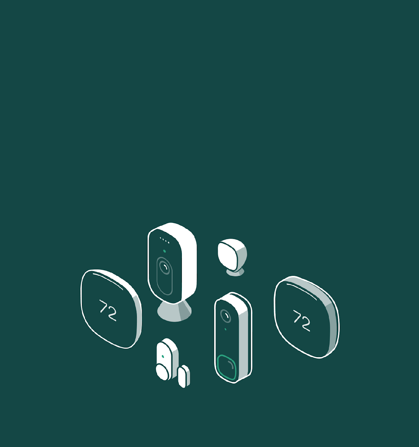 illustration of ecobee products on a green background
