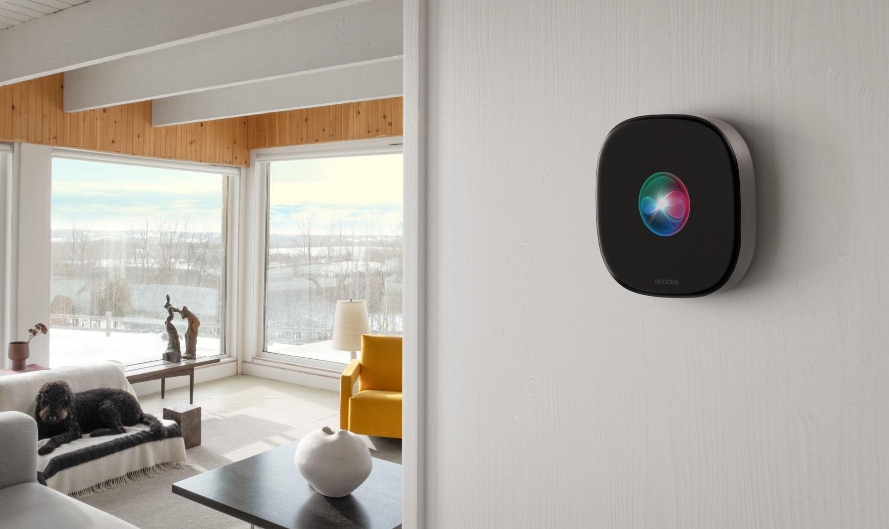 Ecobee smart thermostat with security features