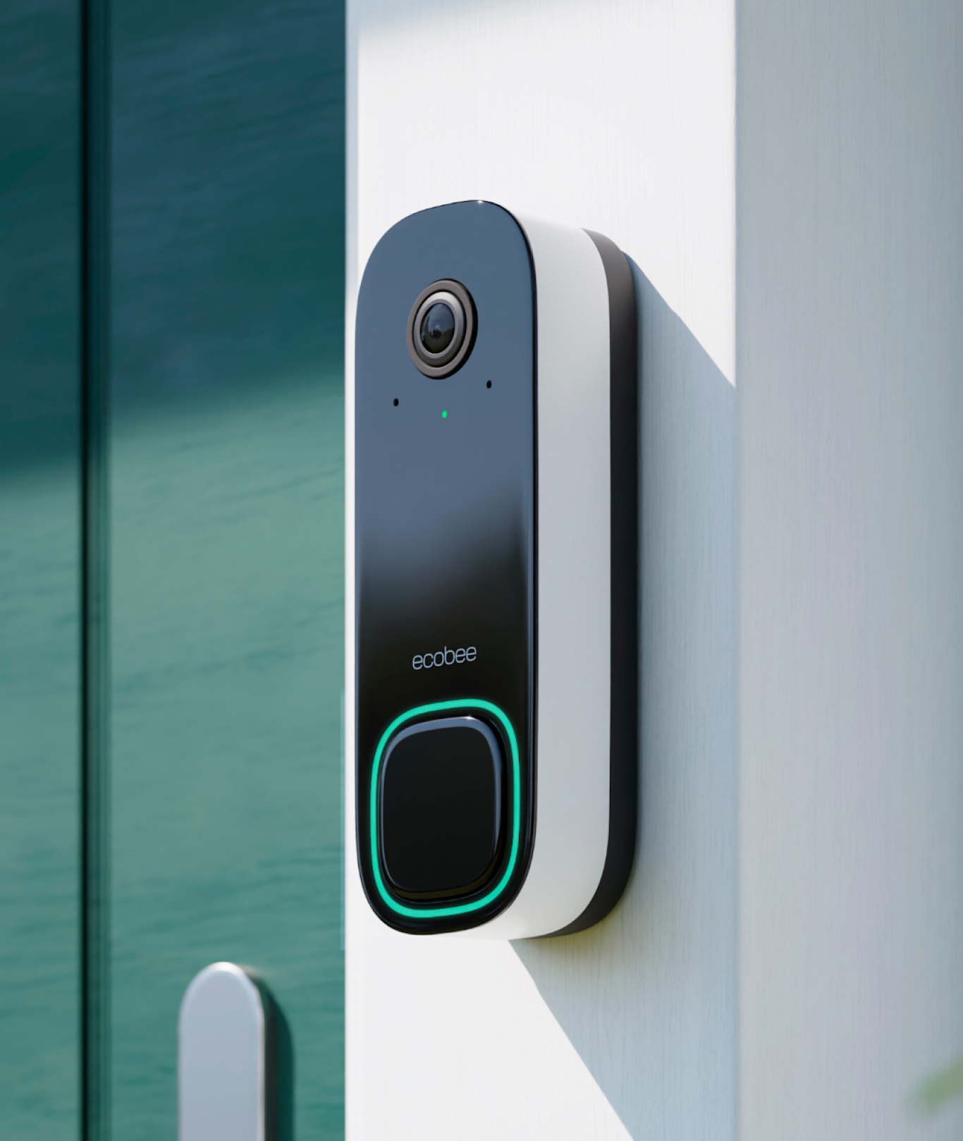 A Smart Doorbell Camera (wired) is mounted against a white doorframe