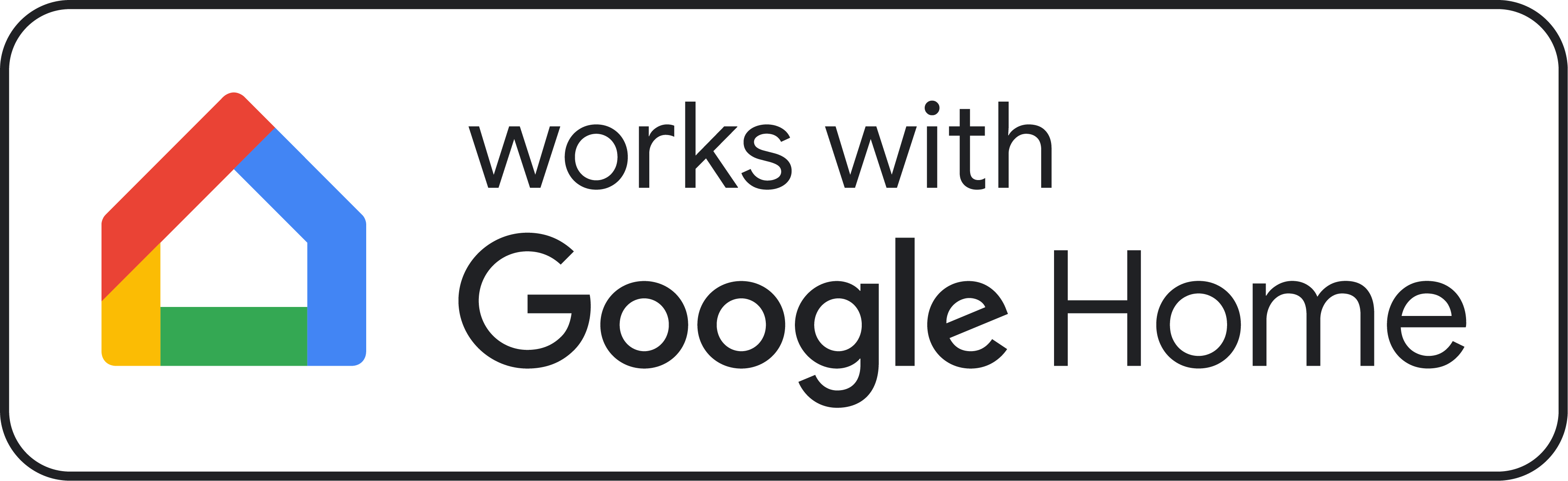 Logo for Google - "Works with Google Home"