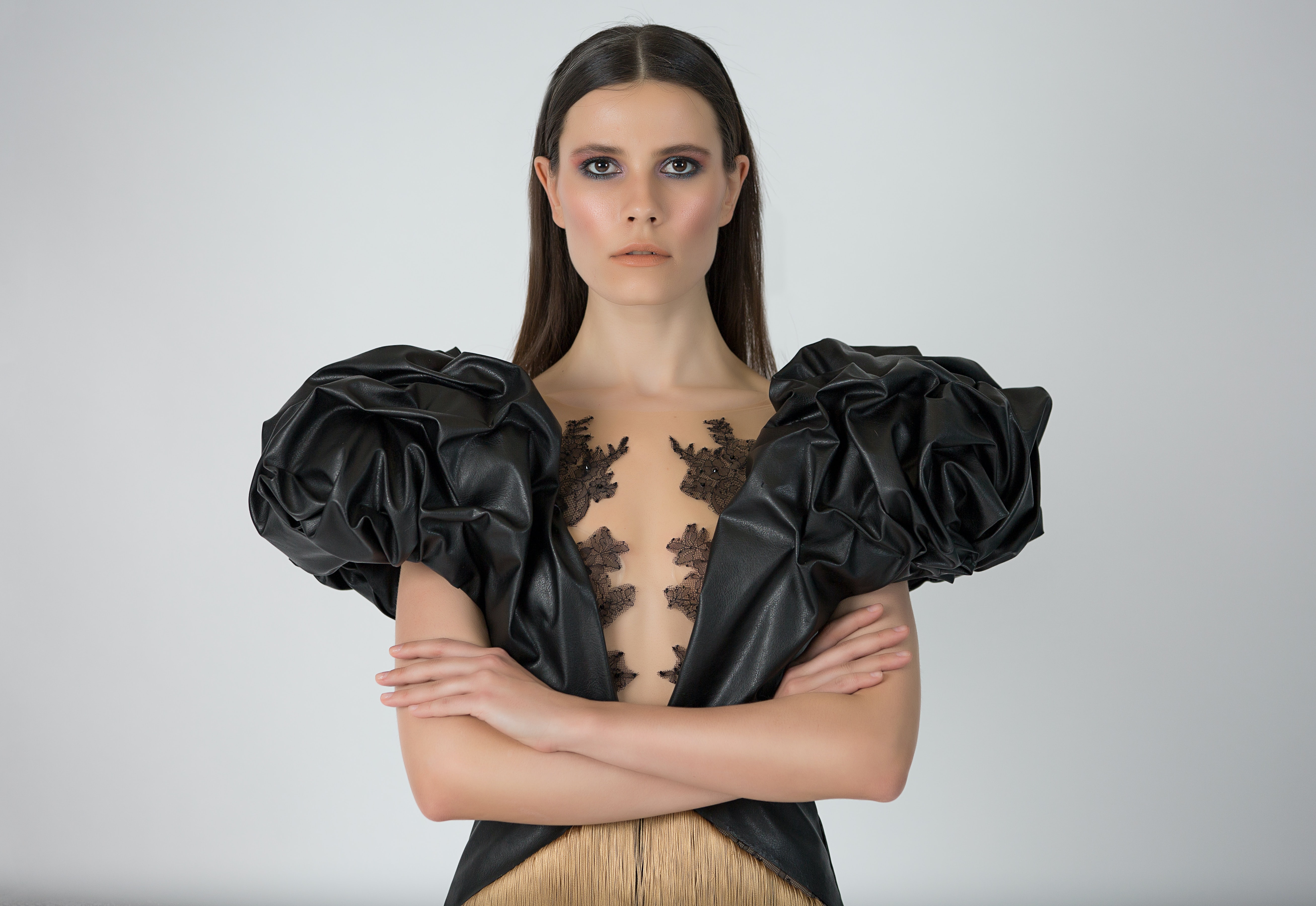 A person in black dress