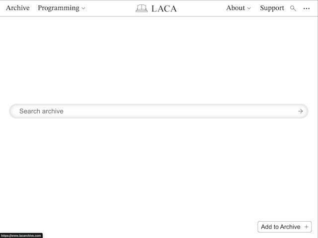 website: los angeles contemporary archive (2025): featured image