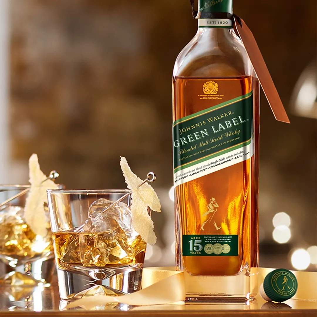 Whisky Johnnie Walker Green Label Botella