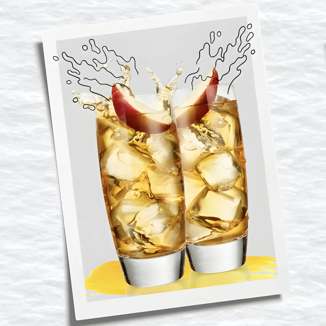 Whisky con agua de coco - 2. Black & White Manzana