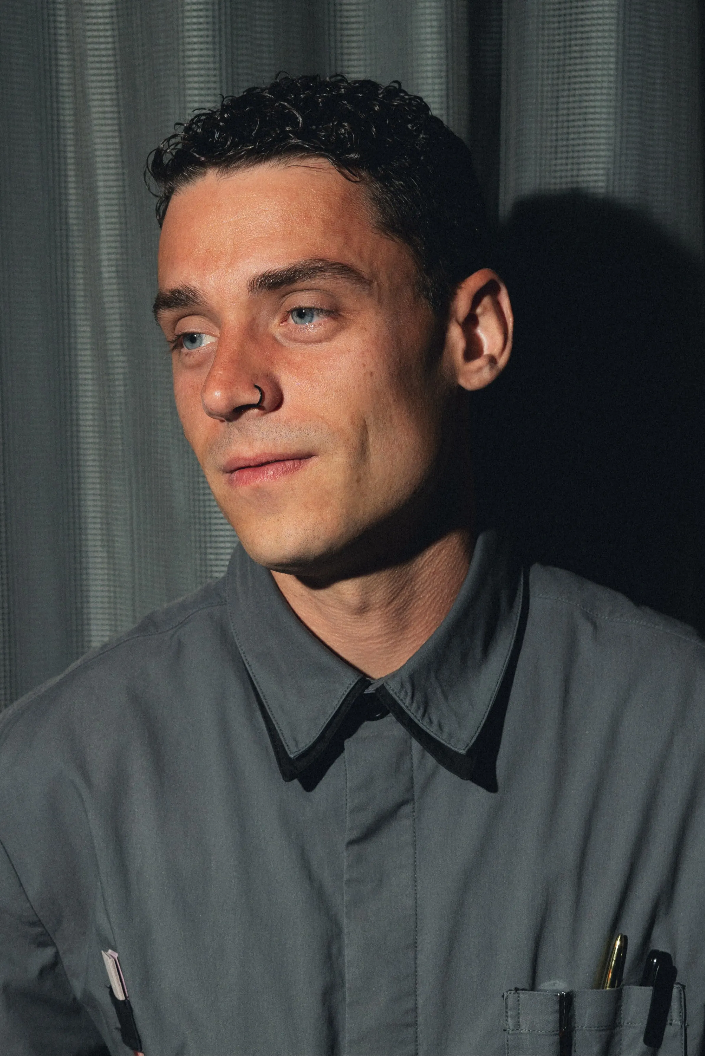 Frontal image of Manuel Spolaore looking to the side.