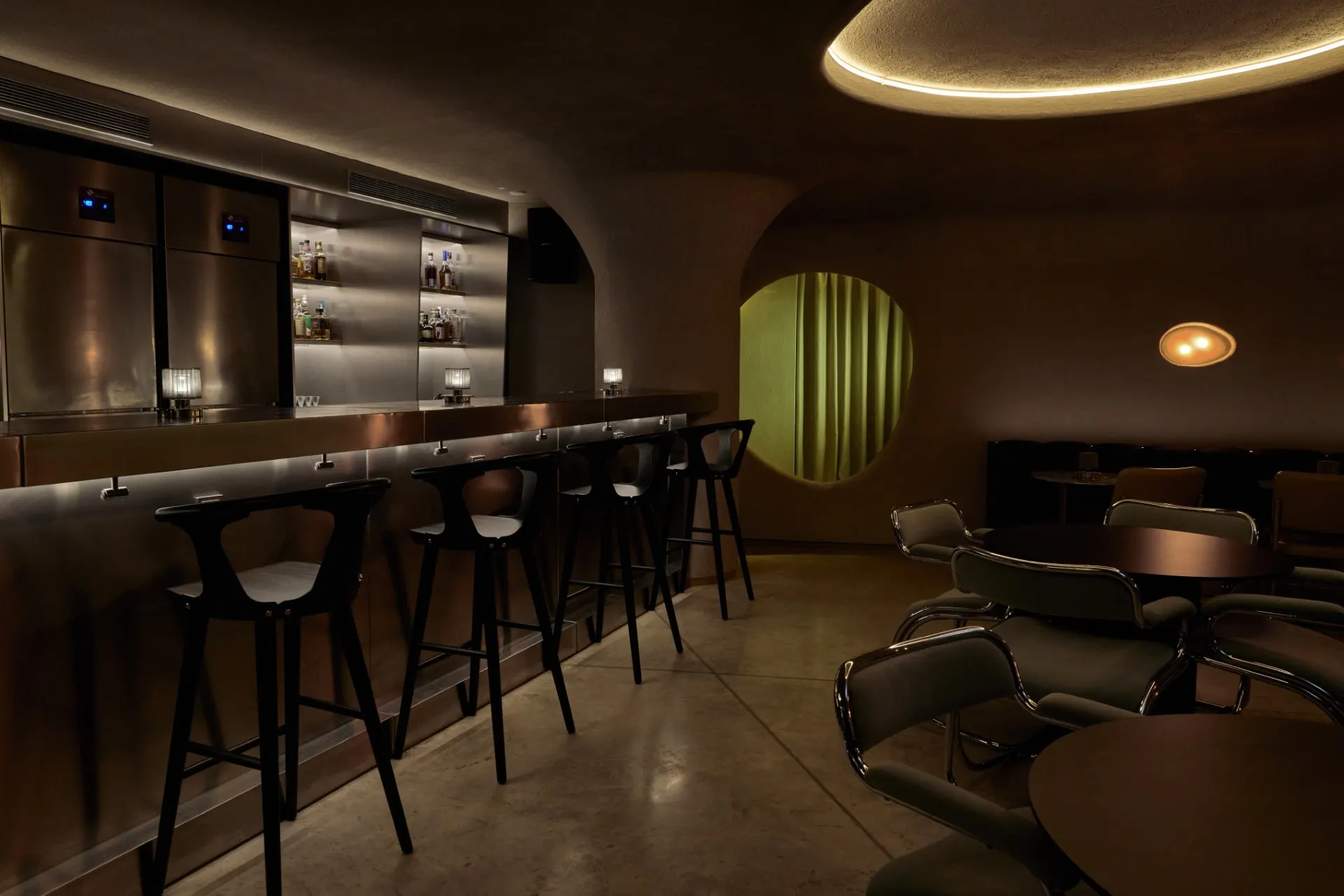 The bar and sitting area.