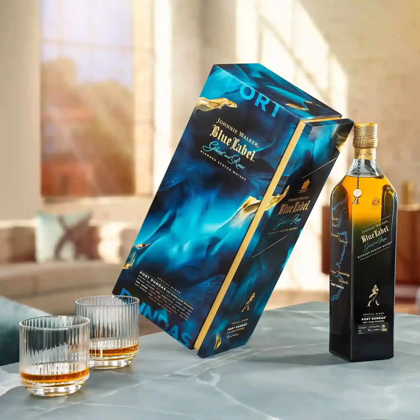 Johnnie Walker Blue Label Ghost & Rare Port Dundas whisky escocés de mezcla 70cl