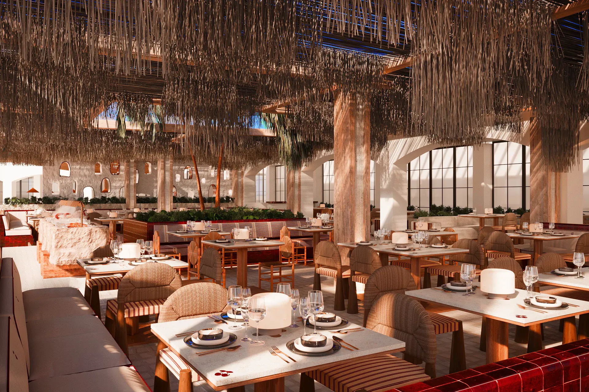 Destino Pachá, un ambiente sofisticado y natural con su diseño único, ideal para disfrutar de una comida rodeado de estilo y vistas impresionantes.