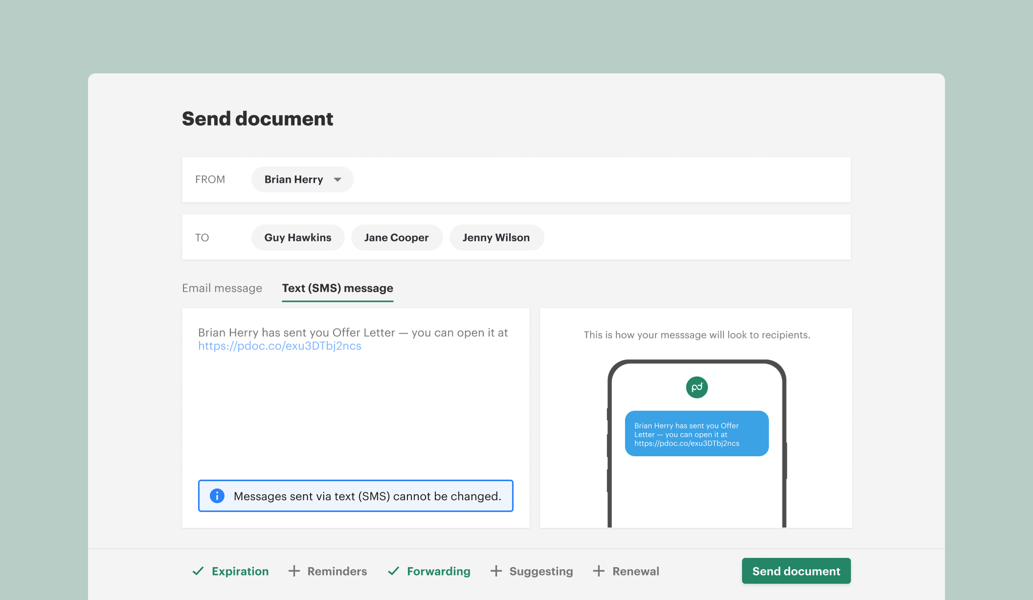 Image from Send documents via text (SMS)