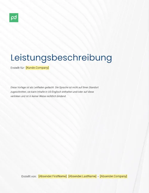 Leistungsbeschreibung