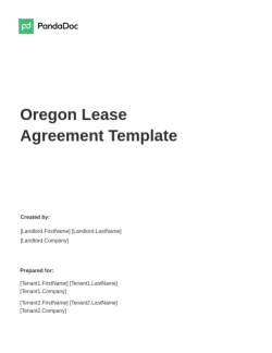 Oregon Residential Lease Agreement Template
