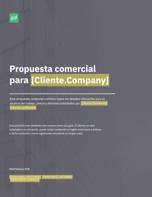 Plantilla de propuesta comercial