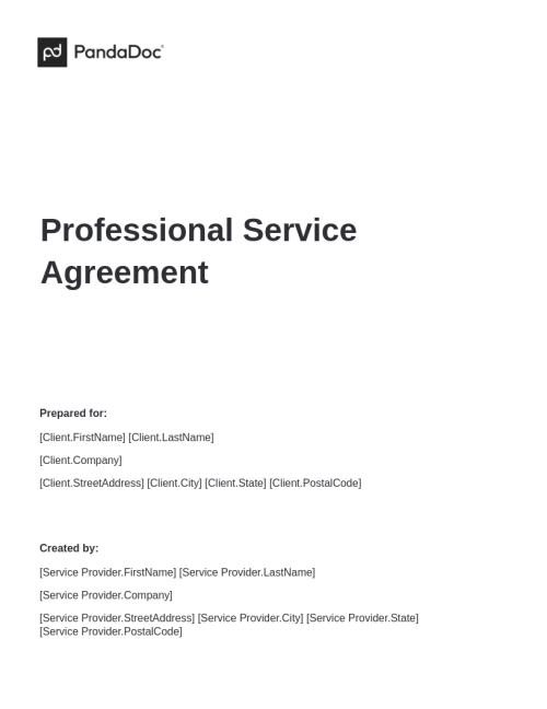 Professional Service Agreement