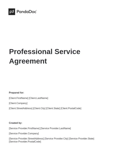 Professional Service Agreement
