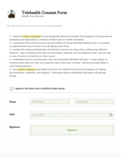 Telehealth Consent Form