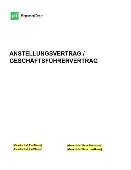 Anstellungsvertrag