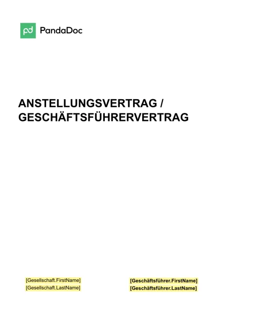 Anstellungsvertrag