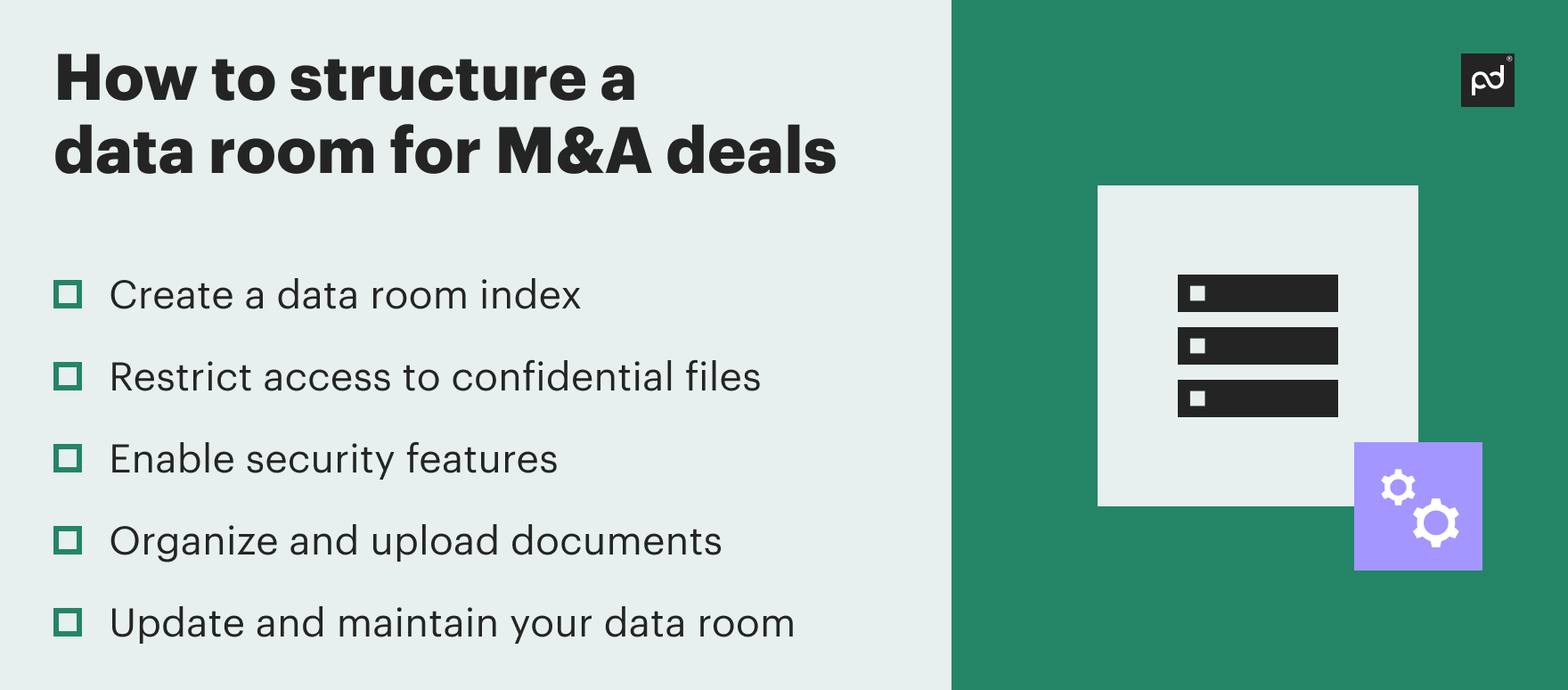 How to structure a data room for M&amp;A deals