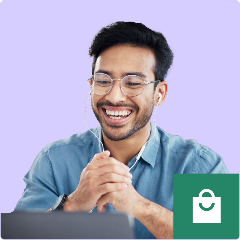 Illustration of a sales professional persona.