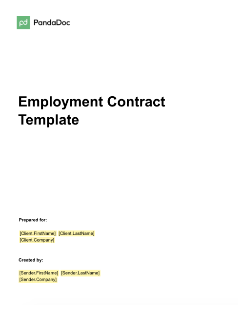 Employment Contract Template