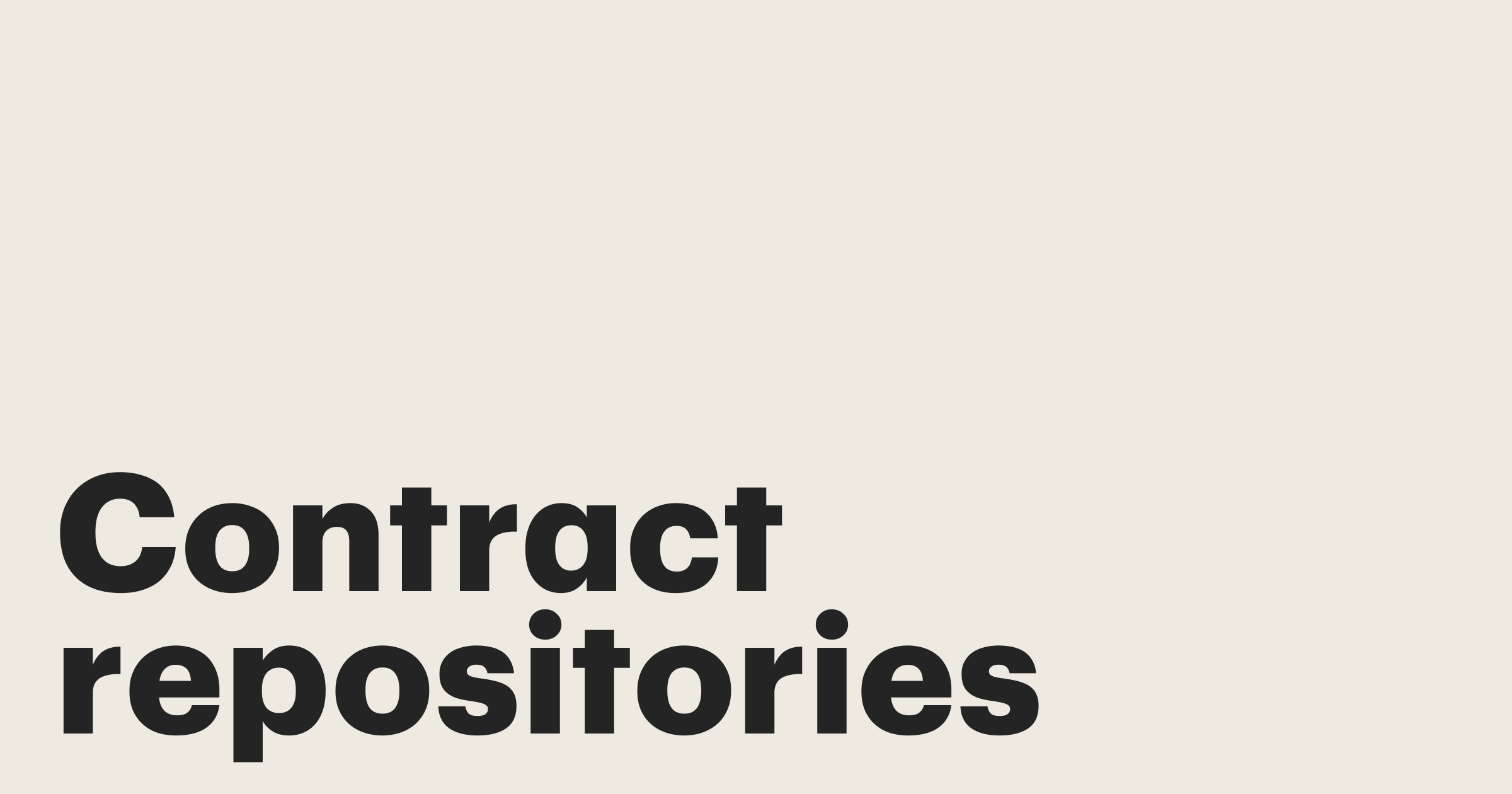 Featured: Contract repositories: Everything you need to know