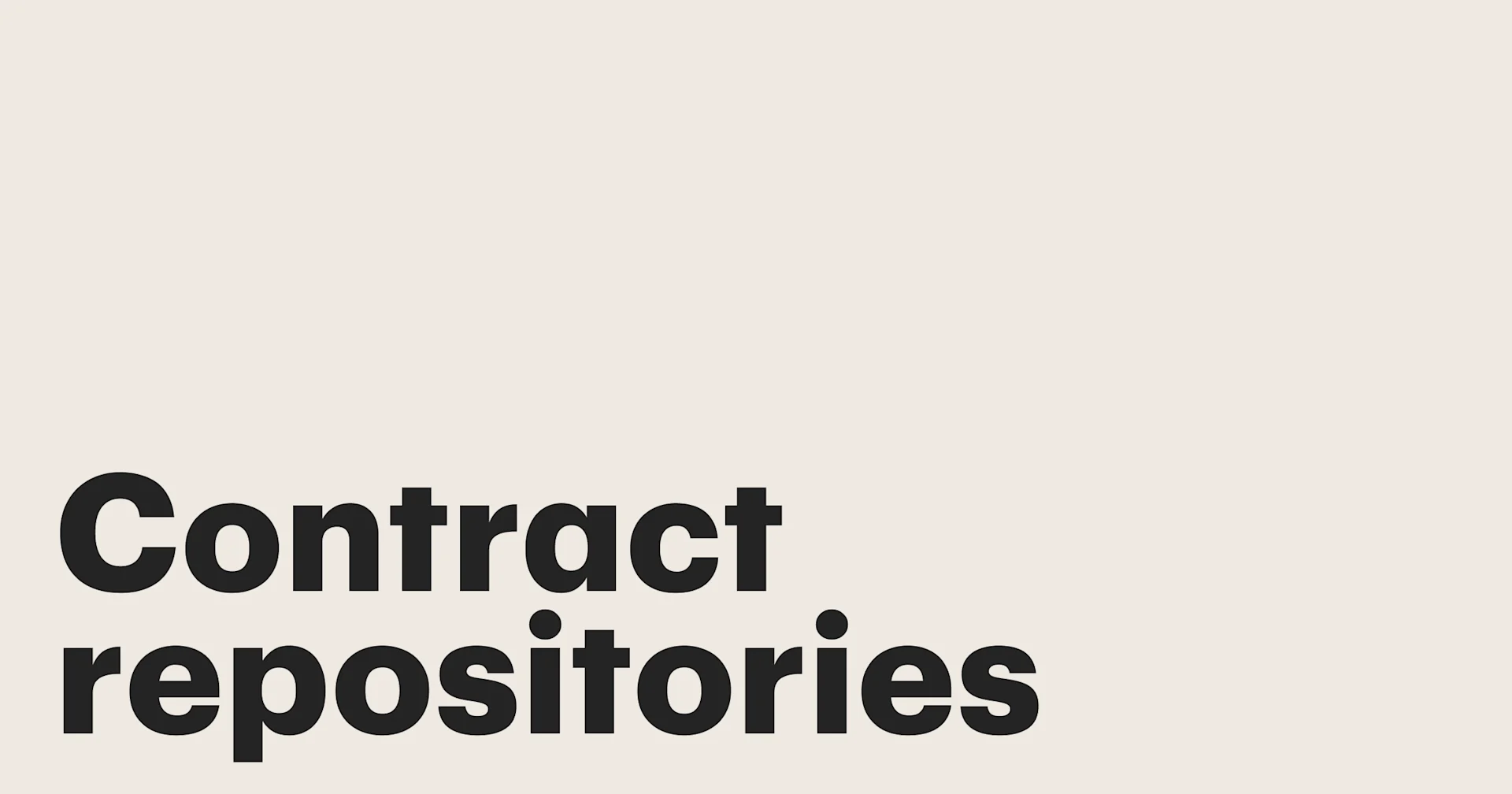 Featured: Contract repositories: Everything you need to know