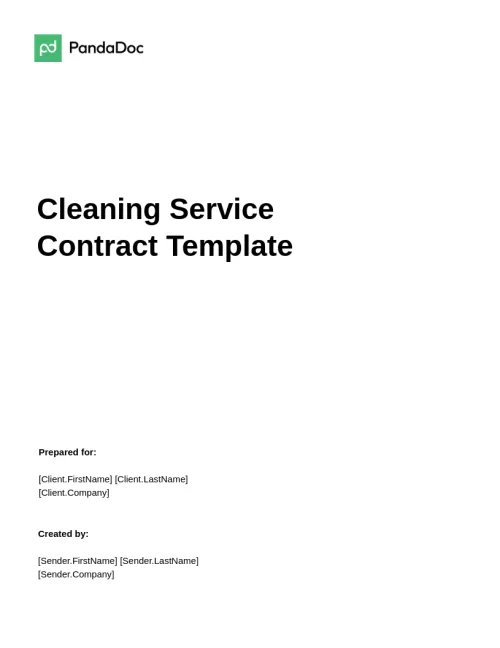 Cleaning Service Contract Template