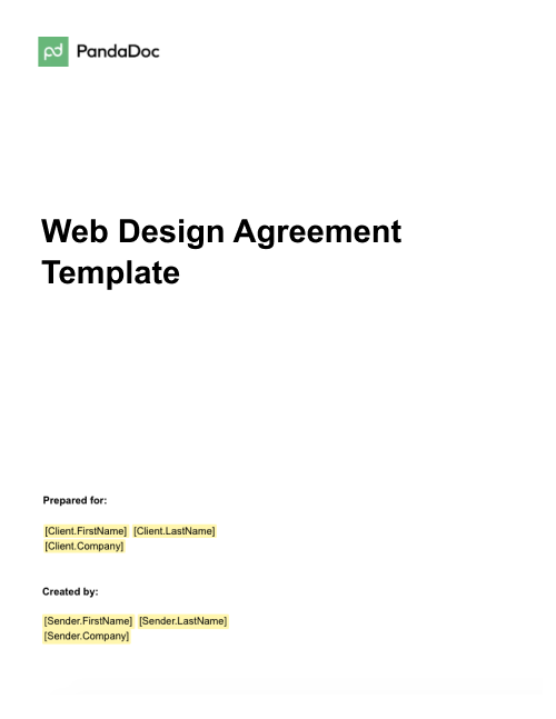 Web Design Agreement Template