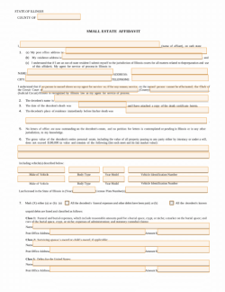 Small Estate Affidavit Illinois (IL) Form