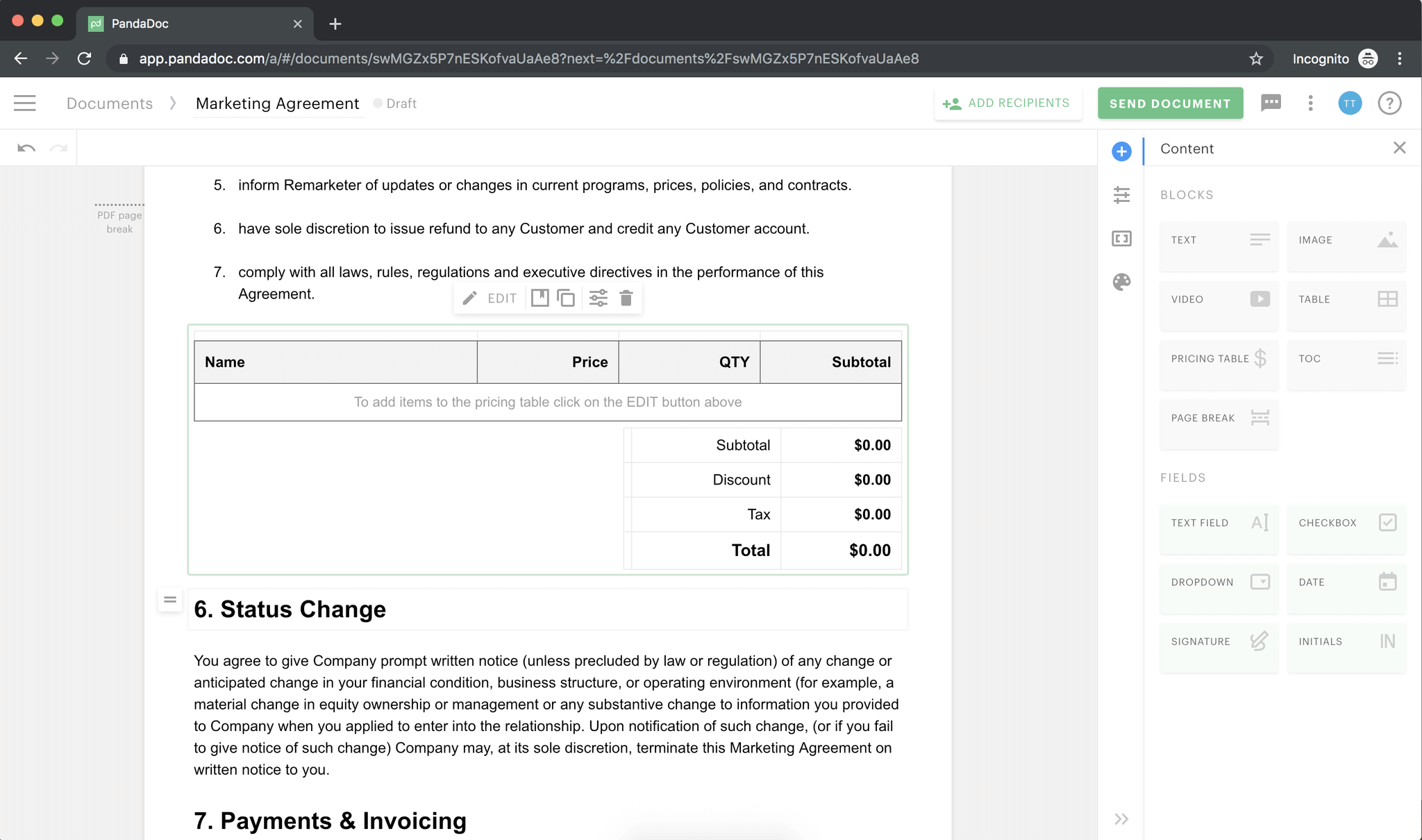 Screenshot of entering your information in the highlighted fields