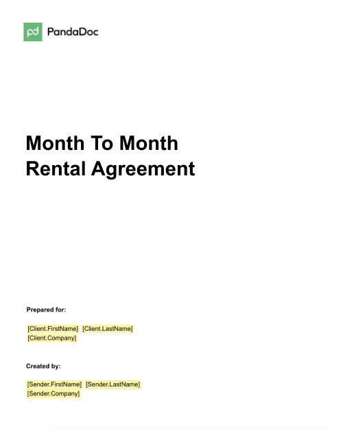 Massachusetts Month-to-Month Lease Agreement