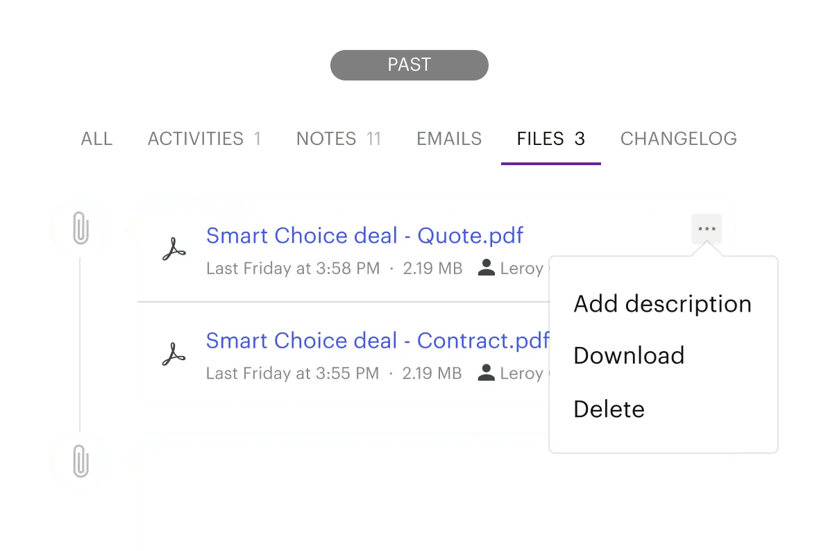 Pipedrive - Attachments