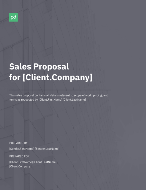 Sales Proposal Template