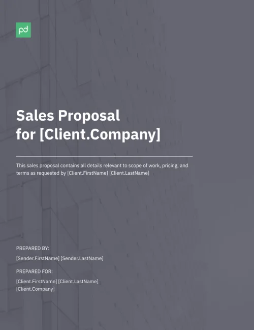 Sales Proposal Template