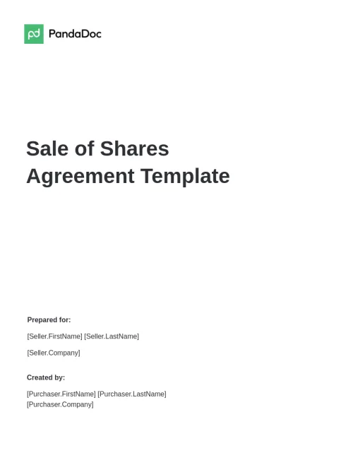 Sale of Shares Agreement Template